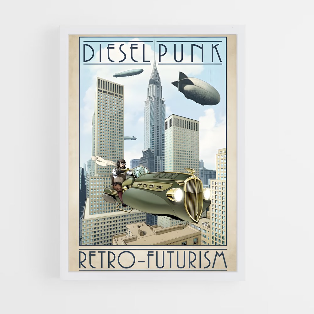 Poster captivant rétro futuriste – affiche Espace rétro (vue 3)